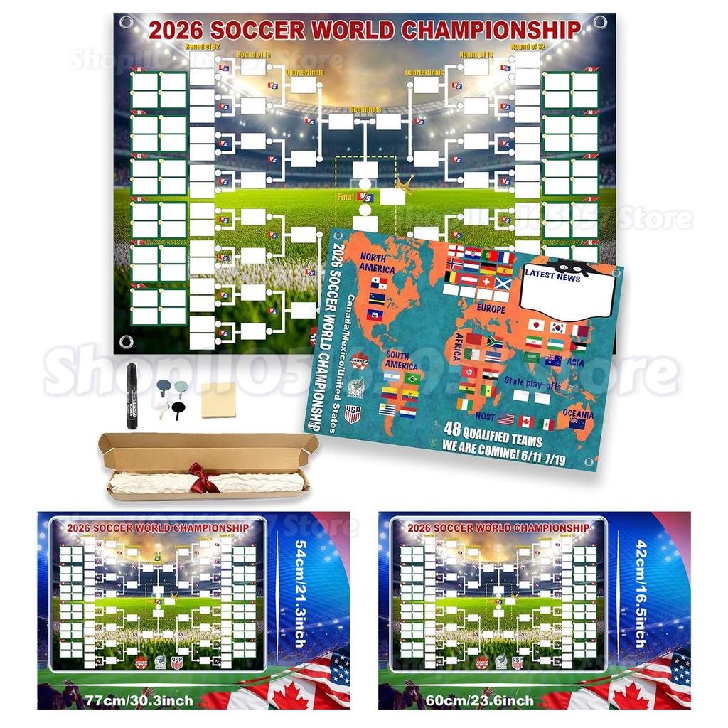 Weltfußball Poster USA Kanada Mexiko Gastgeber Fan Atmosphäre Dekoration Sport Thema Party Wanddeko Requisiten
