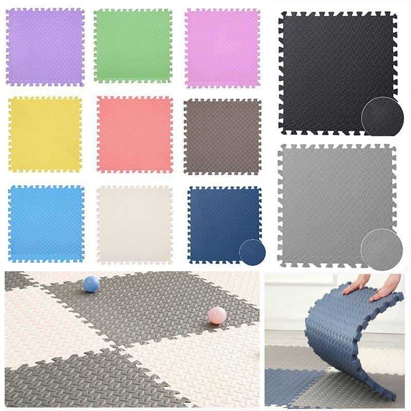 10pcs Eva Foam Mat Soft Floor Tiles Interlocking Play Kids Baby Mats Gym 12mm