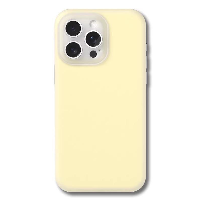 Liquid Silicone Phone Case IPhone 16 Pro Max 15 13 Shockproof Soft TPU Cover With Precise Cutout Minimalist Style