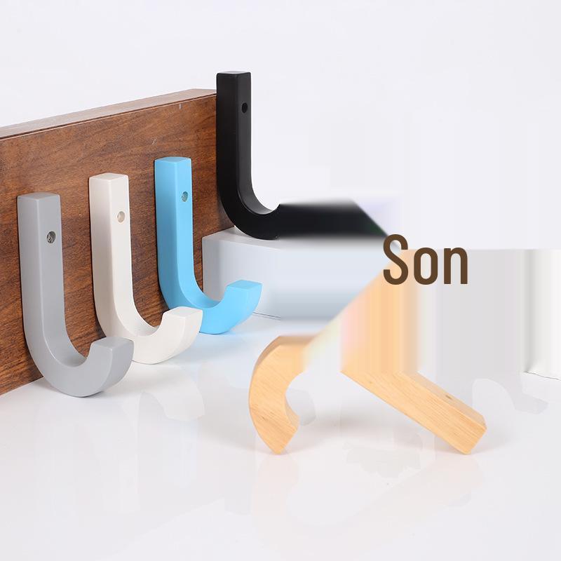 Solid Wood Coat and Hat Hook for Entryway Door
