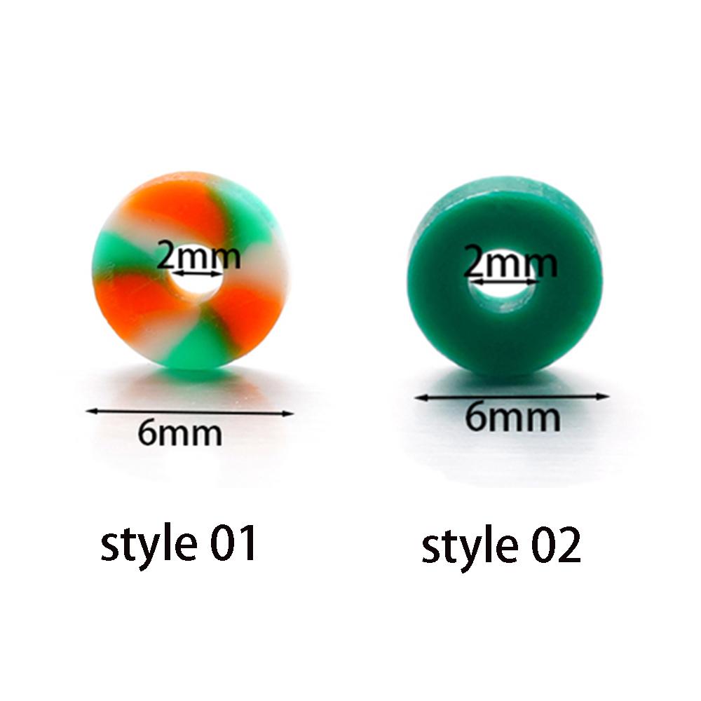 350pcs 6mm Flat Round Polymer Clay Beads Loose Spacer Beads for Jewelry Making DIY Needlework Bracelet Necklace Accessories