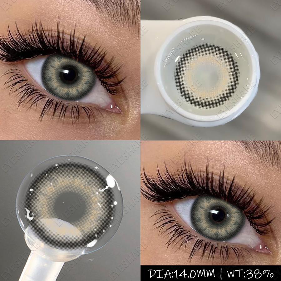 

EYESHARE 1pair Natural Blue Color Contact Lenses for Women Eyes Makeup Green/Brown Fashion Lens for Party