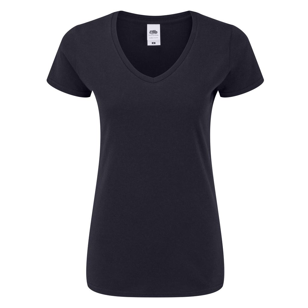 Fruit Of The Loom Damen/Damen Ikonisches V-Ausschnitt T-Shirt