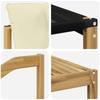 Outdoor Sofa Set 9 pcs White and Cream Solid Acacia Wood