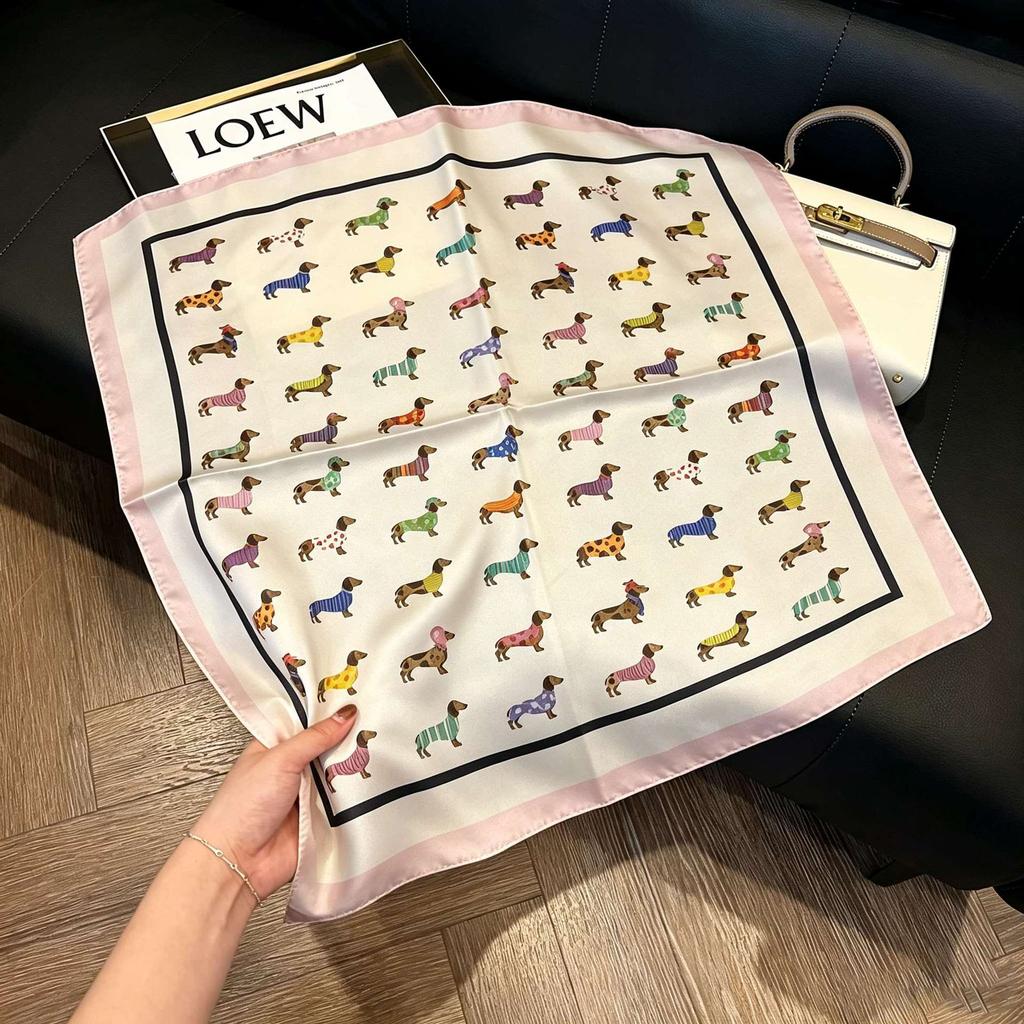New old money wind chain neck scarf women's commuting versatile soft silk scarf neck protection shawl outer scarf