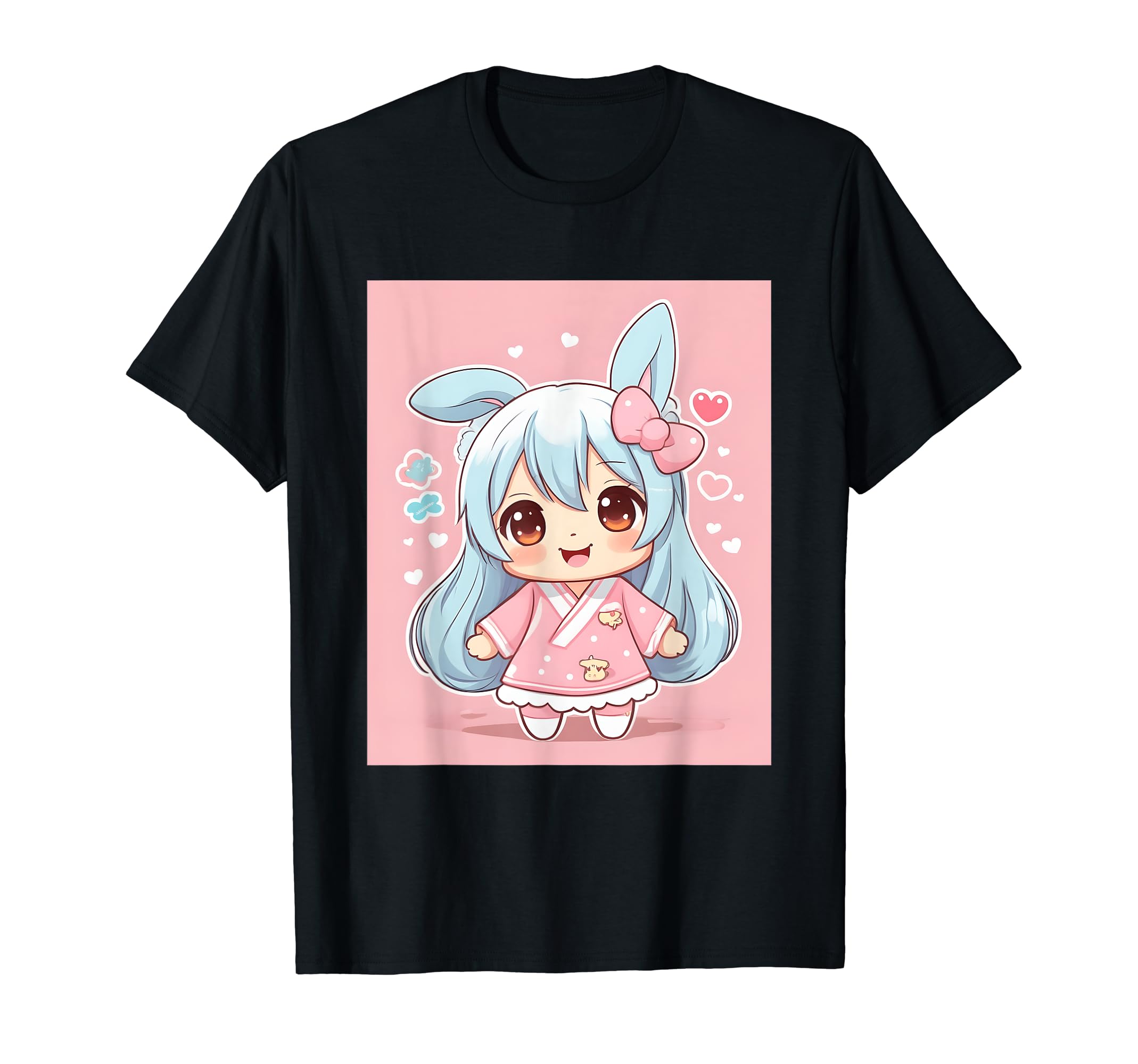 

вещи печатные Kawaii, пастель, милый, просо, японский, футболка чёрный