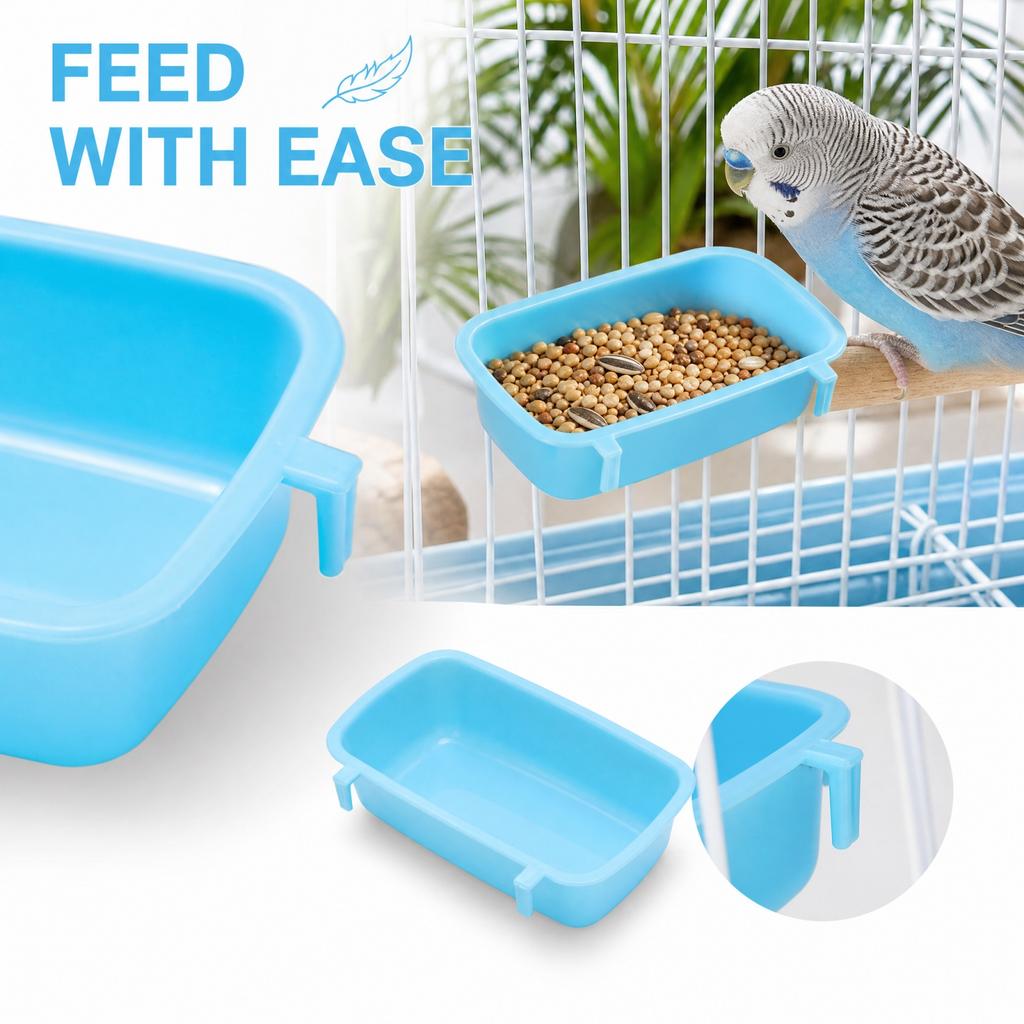 Hanging Plastic Small Pet Feeder Bowl for Bird and Small Animals