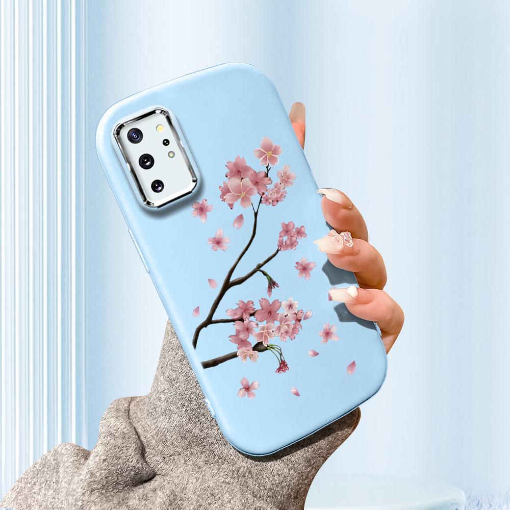 Solid Color Silver Edge Lens Fatty Casing Soft TPU Liquid Silicone Cover Shockproof Phone Case for Xiaomi Redmi Samsung