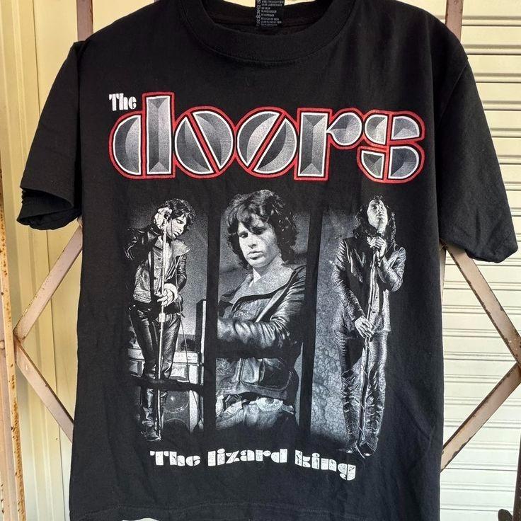 The Doors Lizard Kings Tour black and red cotton t-shirt SG044 Unisex T-Shirt S