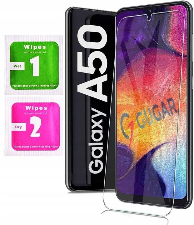 Flip Case for Samsung A50 Green + 9H GLASS