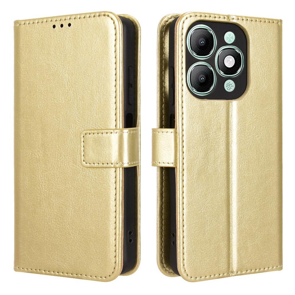 For Itel A90 4G Case Crazy Horse Texture PU Leather Phone Wallet Cover