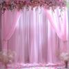Cortina de Fundo de Tule Rosa para Festas Chá de Bebê, Tecido Transparente de Tule Organza para Decoração de Festa de Aniversário Cabine de Fotos de Casamento