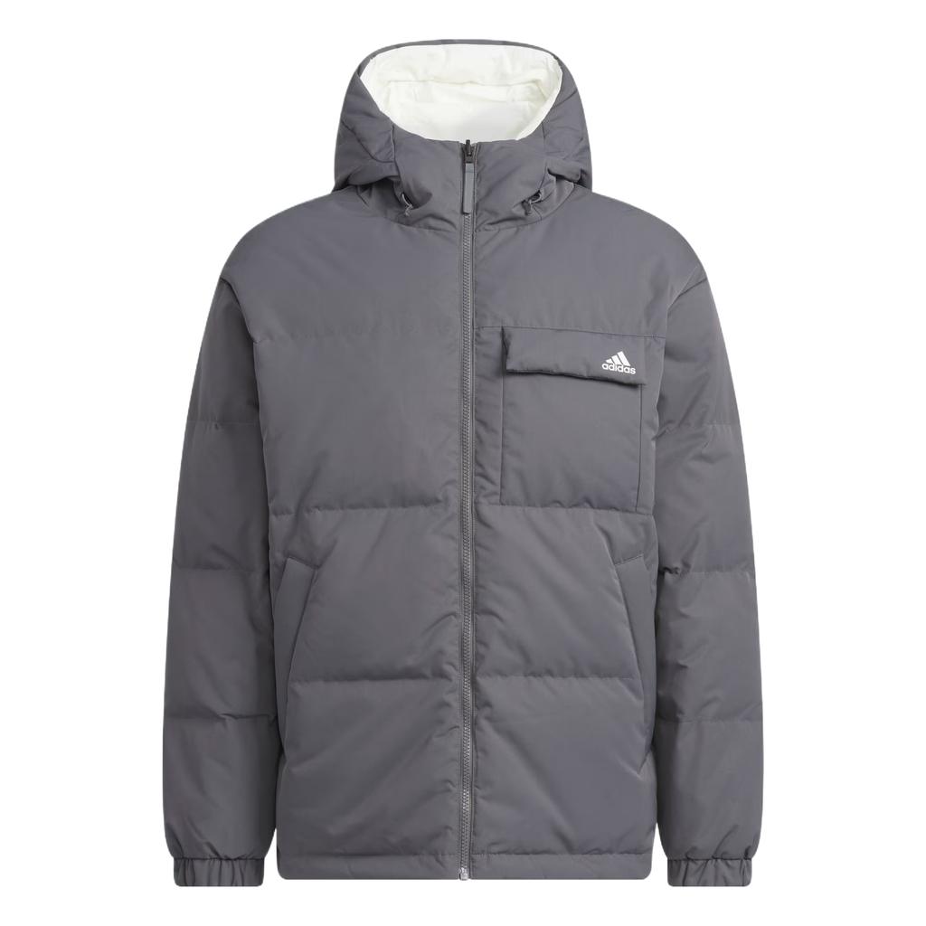 Adidas Down Jacket Reversible Solid Color Zipper Long Sleeve Puffer Coat Unisex Jackets KQ5543