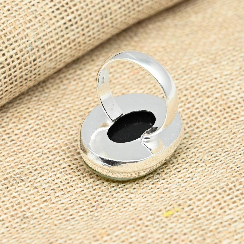 Yellow Australian Triplet Opal Gemstone 925 Sterling Silver Handmade Engagement Ring