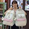 Schoolbag New Large-capacity Plus-size Middle School Backpack High School Student Casual Cute Printed Schoolbag Japanese Plaid Bag