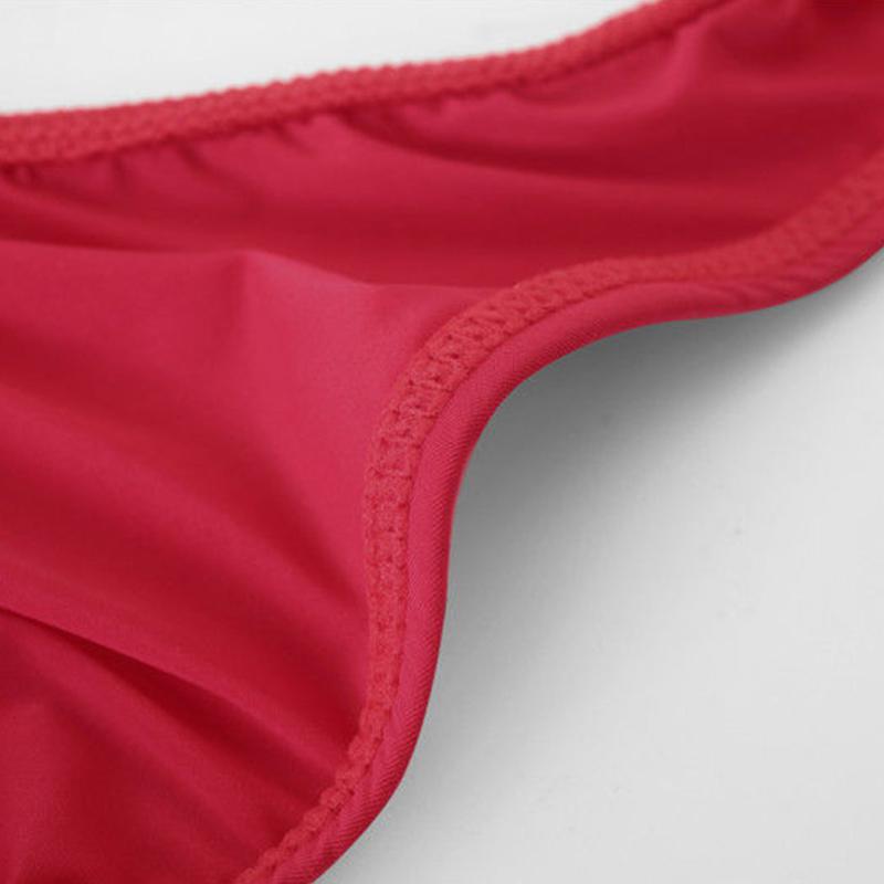 Men Briefs Breathable Thong Pouch Underwear G-String Low-Rise Transparent Panties Ultra-Soft