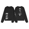 Unisex Oversized Hoodie With Distressed Washed Print Streetwear Cotton Sweatshirt Fall