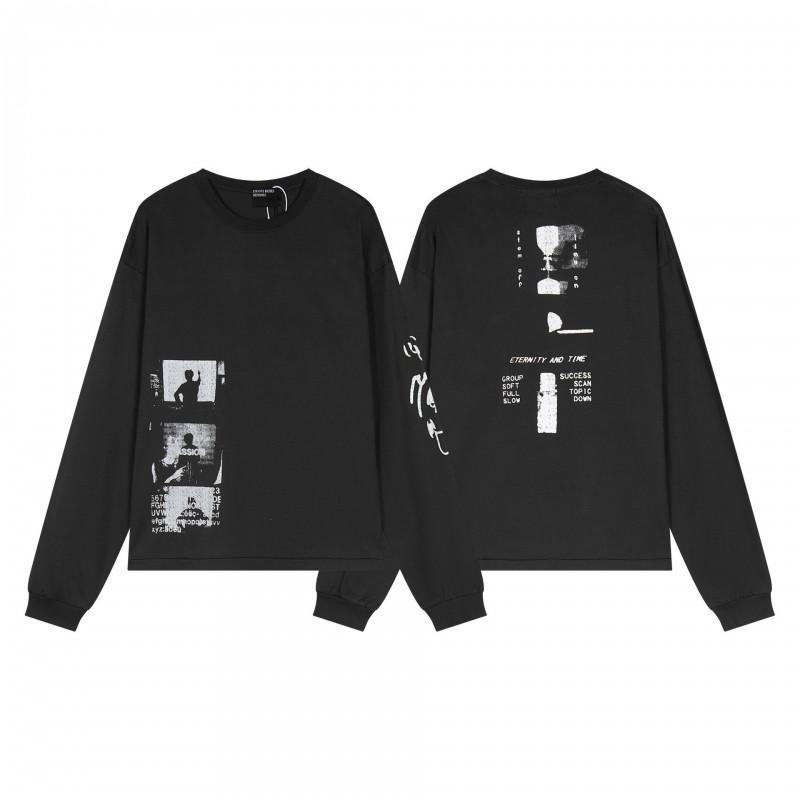 Unisex Oversized Hoodie With Distressed Washed Print Streetwear Cotton Sweatshirt Fall