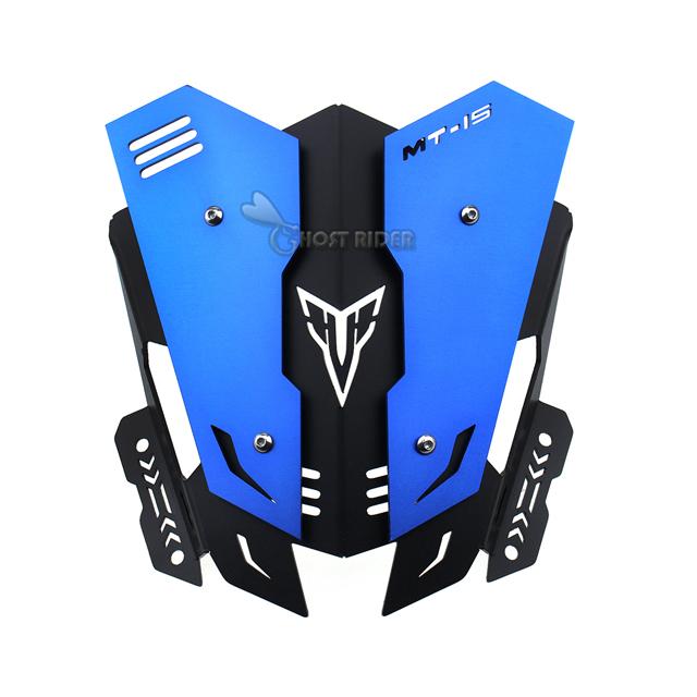 

Мотоцикл з ЧПУ, переднє лобове скло, козирок, вітровий дефлектор, верхня кришка екрану для YAMAHA MT15 MT-15 синій