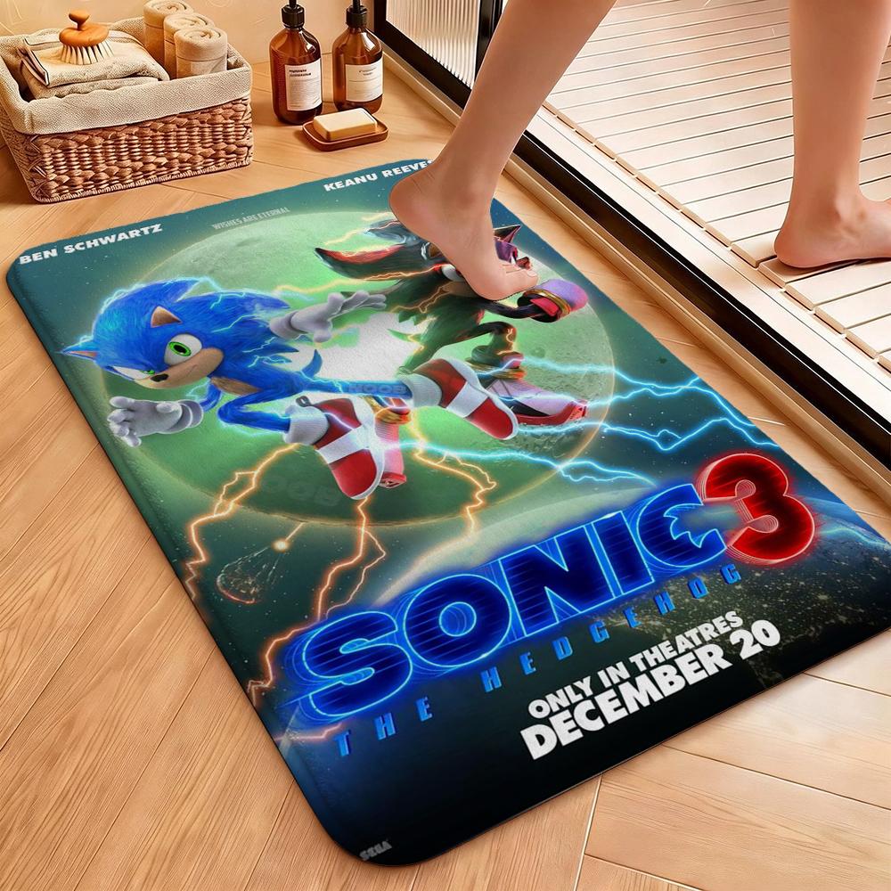 Sonic Hedgehog Carpet Non Slip Rug Plush Rug Small Rug Kitchen Floor Mat Outdoor Rug Non Shedding