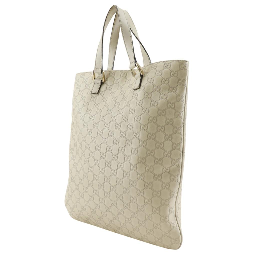 Gucci Tote Bag Handbag 272347 Off White Sima Leather Unisex Used
