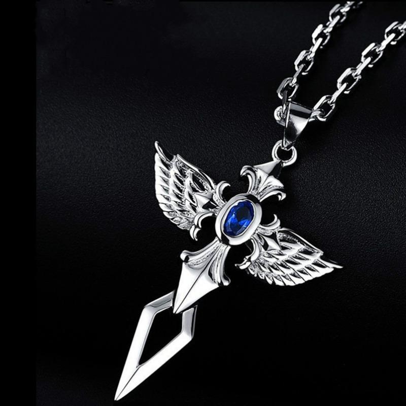 Angel Sword Necklace Men Trendy Street Long Sweater Chain European and American Fashion Men
