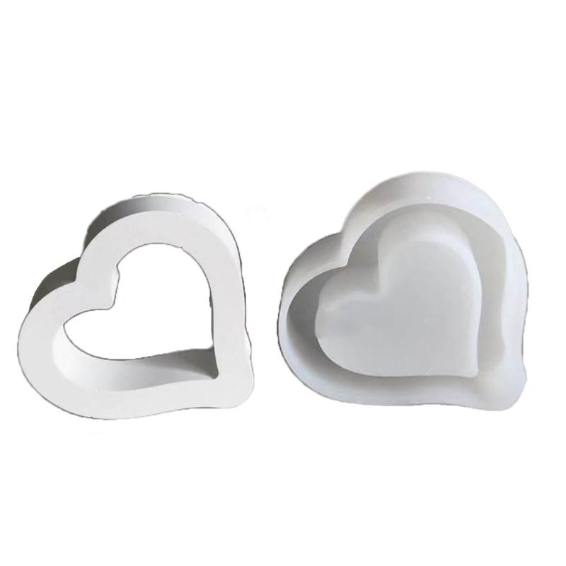Liebe Herzform Harzformen Ausgehöhltes Liebesherz Silikonform DIY Handgefertigt Epoxid Ornamente Gussform Dekorationen