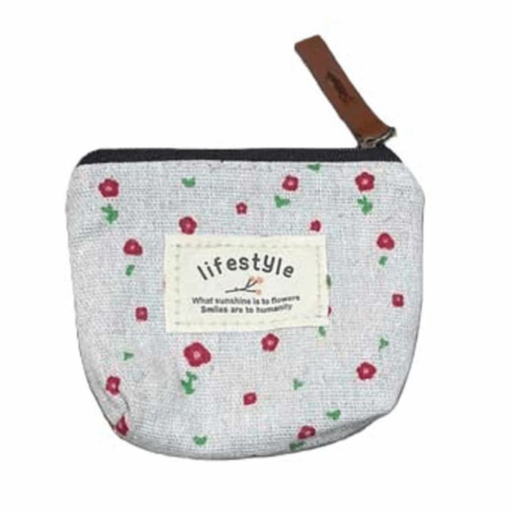 

Деревенский Чехол для Ключей Кошелек для Кредитных Карт Цветочный для Макияжа Женский Цветочный Кошелек для Монет Кошелек Сумка Сумочка на Молнии белый