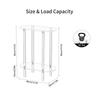 Clear Acrylic Oval End Table 2-tier Bedside Nightstand for Living Room Bedroom Home Decor Suitable for Living Room Bedroom