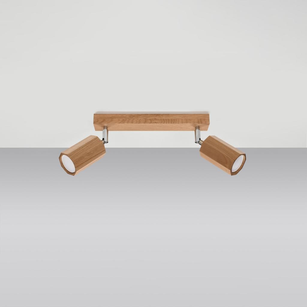 Plafon Zeke 2 Gu10 Dąb Wood Sollux Sl.1029