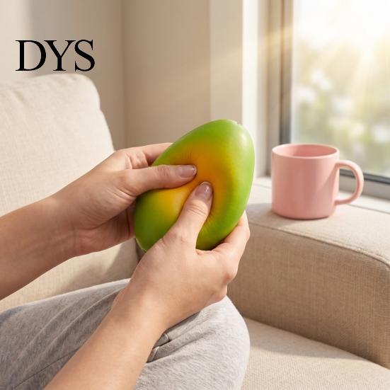 Crunchy Stress Relief Toy 3/4/5/6Pcs/Set Toy, Mango Butter Stick Peanut Pudding Fruit Soap Squeeze Fidget Anxiety Reduction Sensory Ball Adults Toys