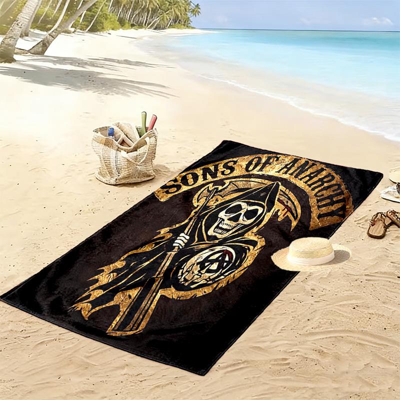Sons Anarchy: Brotherhood Rebellion beach towel Beach towel for vacation photos beach Outdoor pool towel Absorbent bath towel seaside