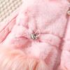 Girls' Winter Cotton-Padded Coat - Thickened Long Sleeve Fuzz Sweater