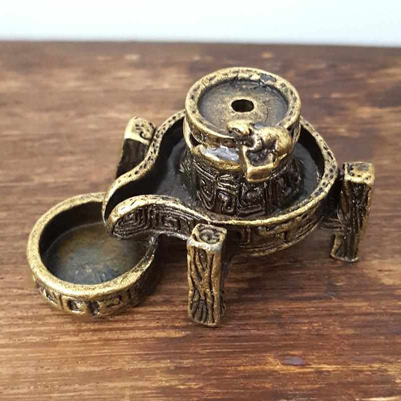 Metal Backflow Incense Holder Waterfall Incense Burner Household Mini Tower Incense Holder Tea Ceremony Antique Small Ornaments