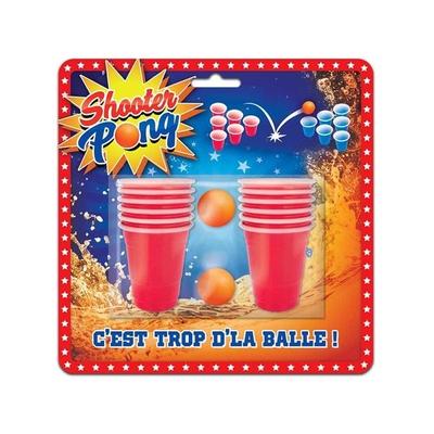 Παιχνίδι ποτού shooter pong με 12 ποτήρια και 6 μπαλάκια