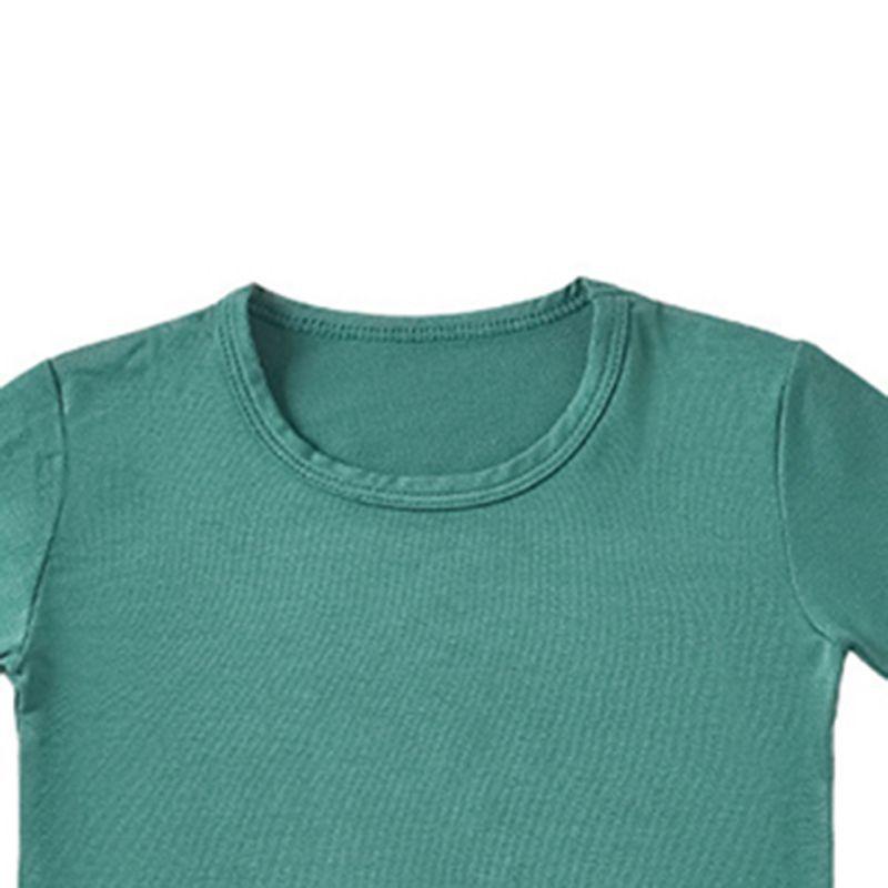 1-12 år Barn Ensfarvet Genser og Bukser Pyjamassett Casual Loungewear