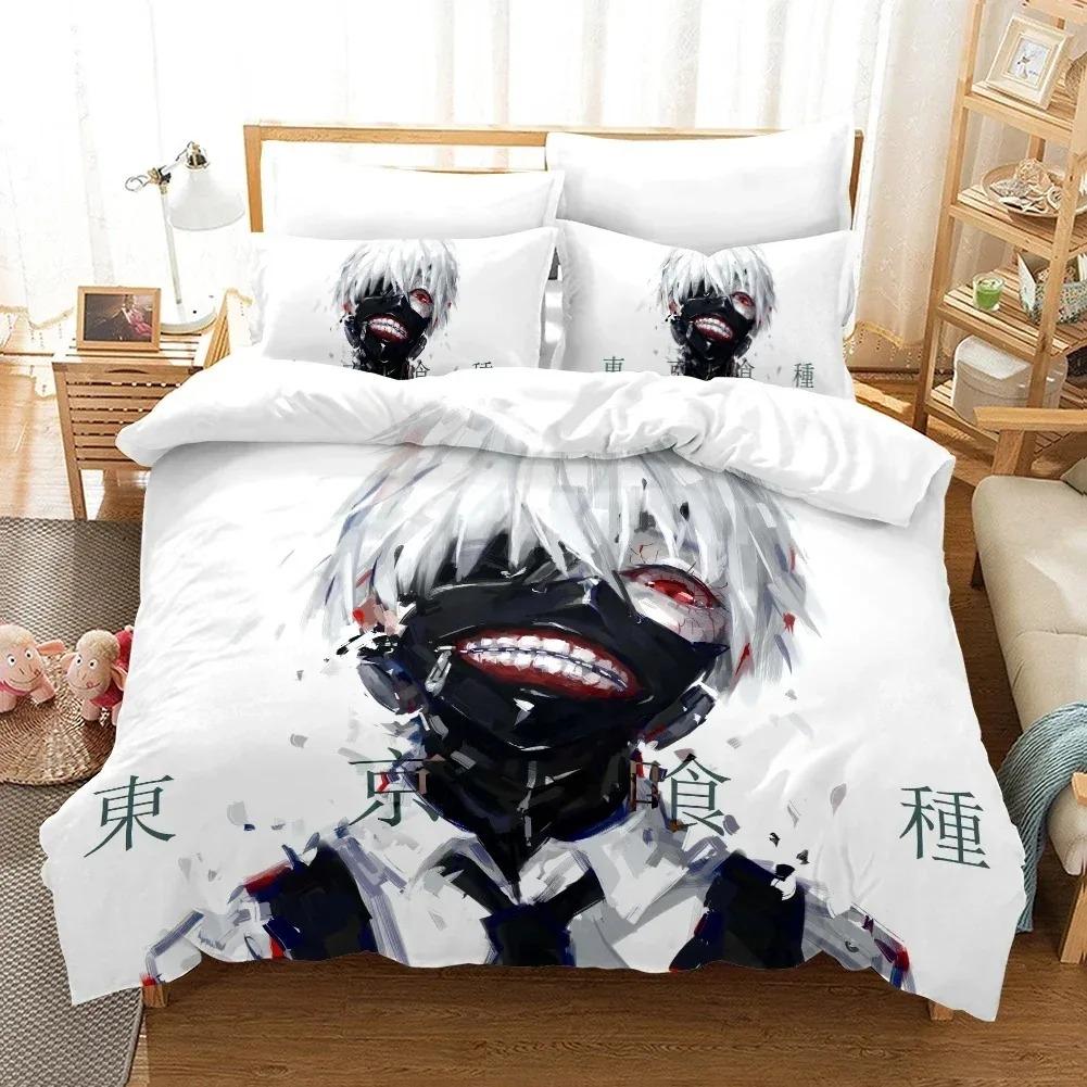 3D Printed Tokyo Ghoul Kaneki Ken Bedding Set Duvet Cover Double Twin Full Queen King Size for Adult Kids