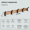 2024 New Wall Mounted Aluminum Hanger Nordic Hanger Removable 5 Hooks for Towels, Hats, Bathrobes and Wooden Hangers Metal