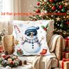 2D Flat - 1pc Snowman-Themed Christmas Pillowcase, Christmas Short Plush Pillowcase, 45X45Cm (17.7X17.7 Inches), Pillow Insert Not Included, Double-Si