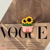 5pcs Funny Sweet Small Sunflower Potted Plant Refrigerator Magnets Creative Mini Fridge Magnet Decorative