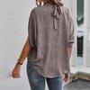 Elegant Summer Chiffon Leopard Print Women Bat Sleeve Blouses Shirt Top Strap