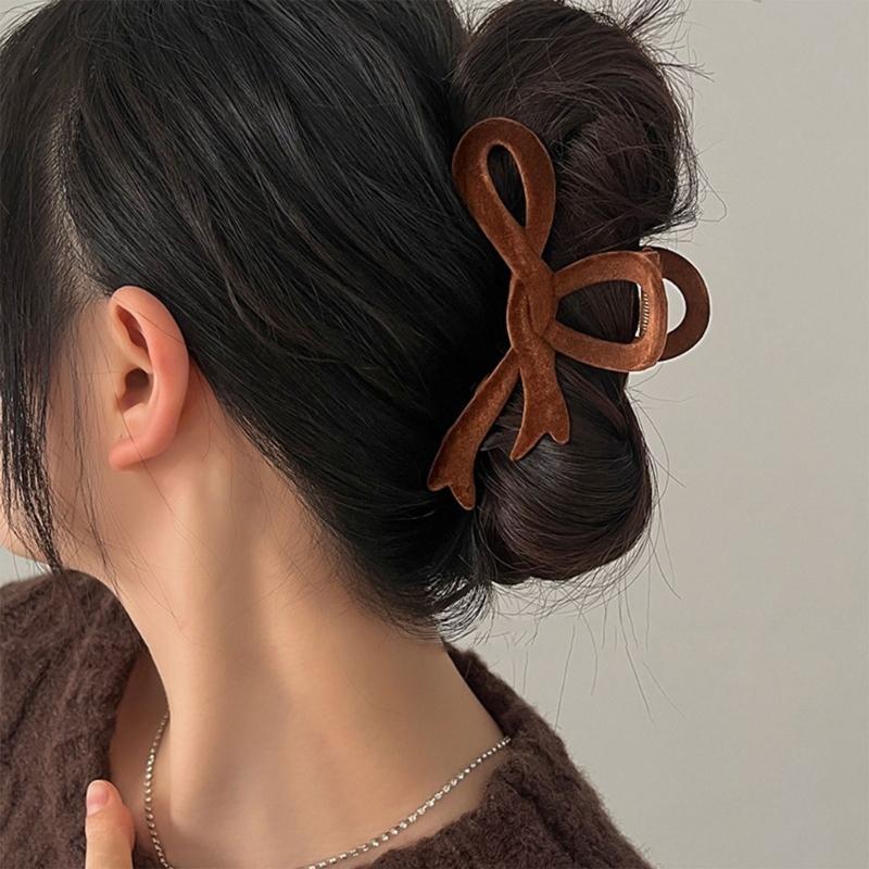 Soft Ribbon Bowknot Hair Clip for Women and Girls Fashionable and Versatile  Headwear Crab Hair Clips Hair Accessory