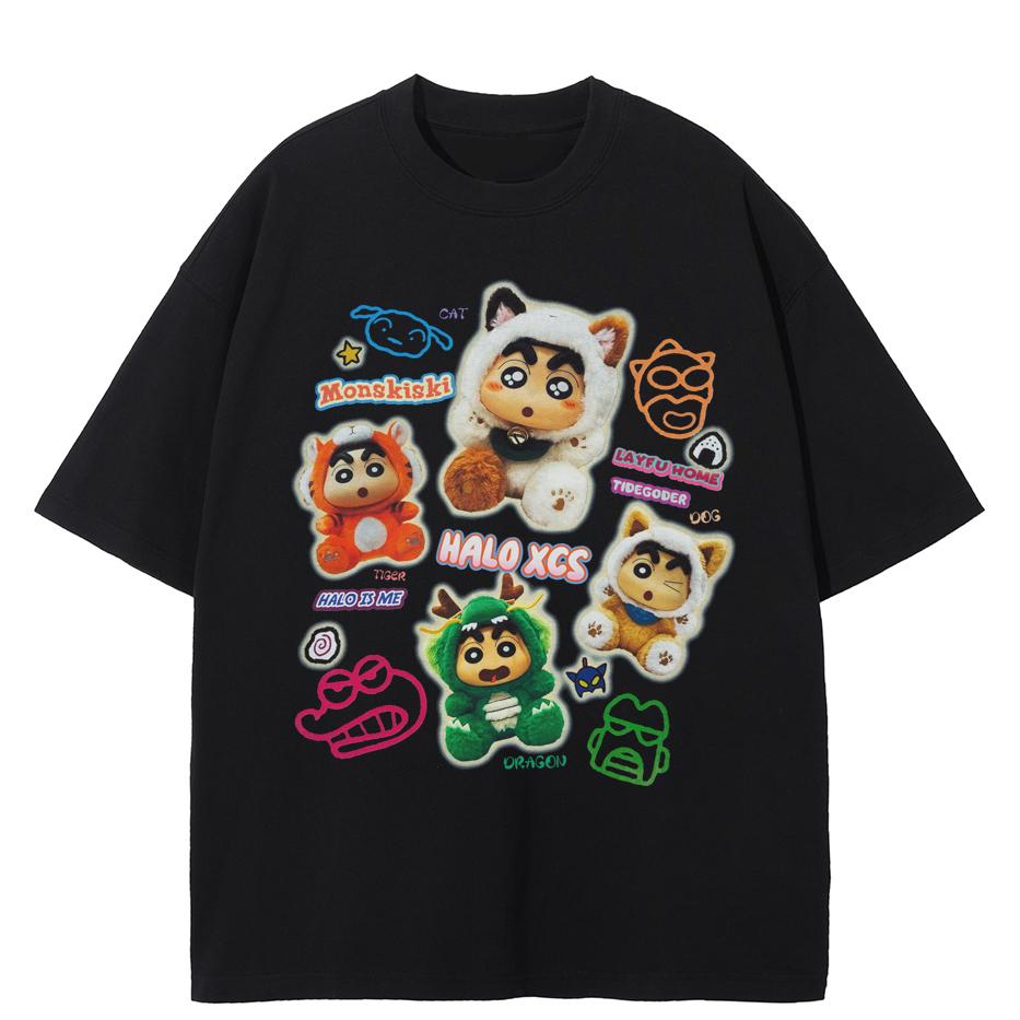 Уличная футболка с забавным рисунком, хлопковая футболка, топы унисекс, футболки, летняя футболка с короткими рукавами M