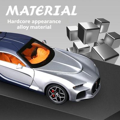 1:32 Atlantic Divo Alloy Car Model Toy Metal Diecast Sound Light Pull Back Toys High Simulation Supercar Models for Kids Present