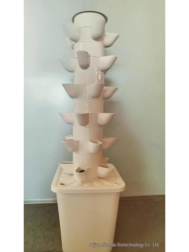Cross-border Hydroponic Vertical Tower: Soilless Cultivation with Plant Lights, Available in 10, 15, 20, 25, and 30 Holes for Vegetable Growth.