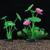 2pcs Simulated Aquatic Plants Plastic Artificial Seaweed Water Grass Fake  Lotus Flowers  Props