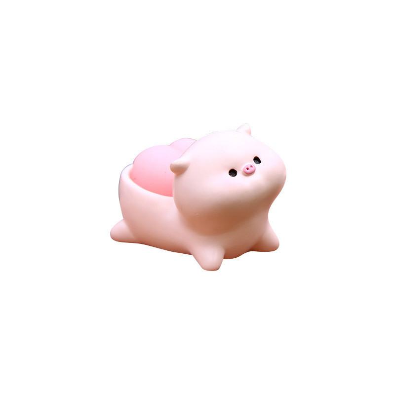 Soft Butt Pig Plush Toy Resin Collectible For Stress Relief And Kids
