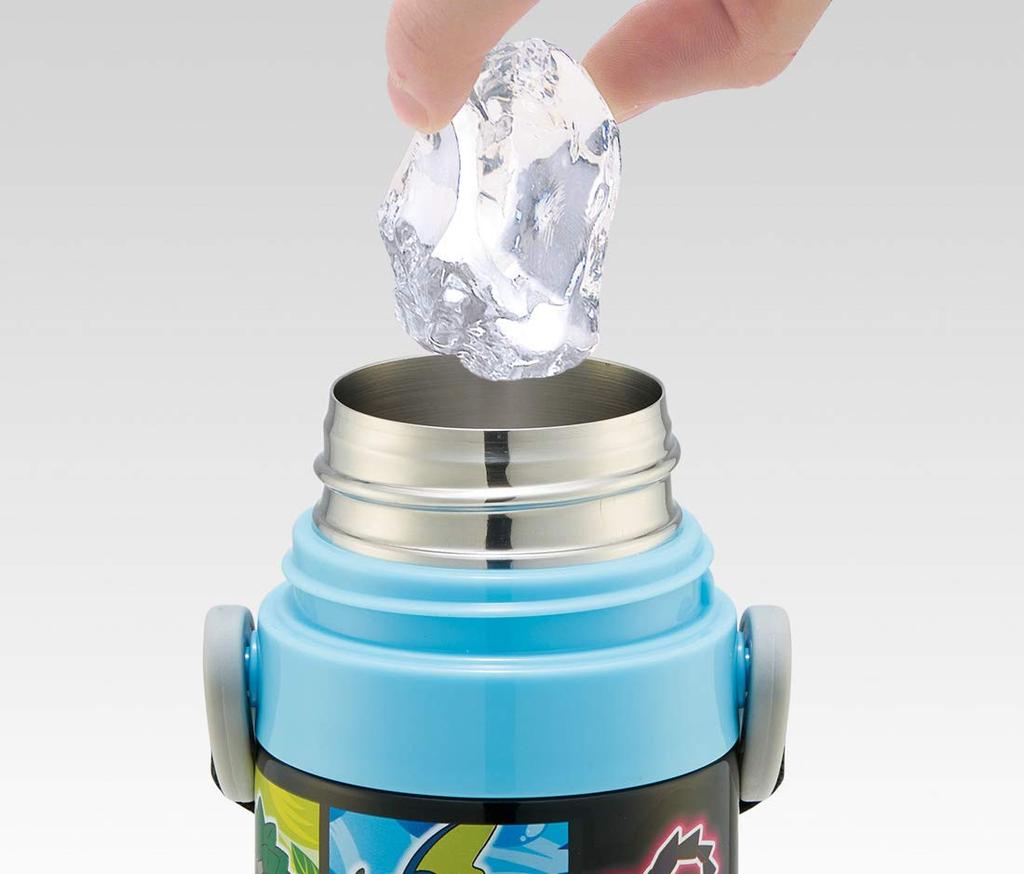 Skater Kids' 2-Way Stainless Steel Water Bottle with Cup, Pokémon 21, 430ml, SKDC4-A
