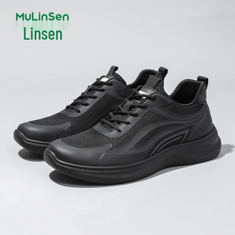 Mulin Sen Men s Comfortable Breathable Casual Running Shoes 42 чёрный
