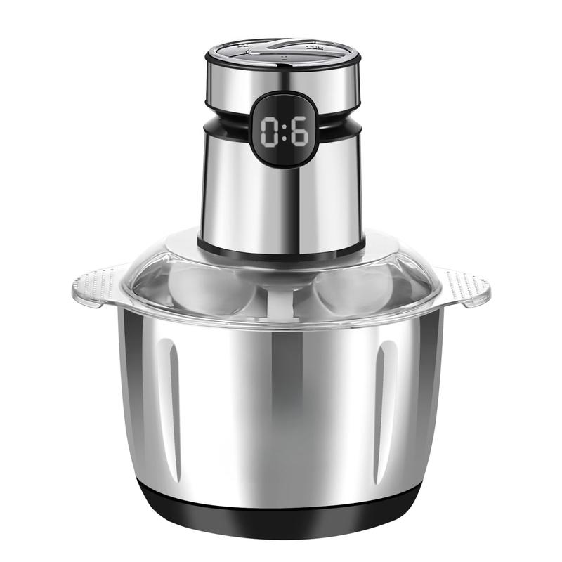 ZISIZ 5L Digital Display Stainless Steel Electric Food Processor